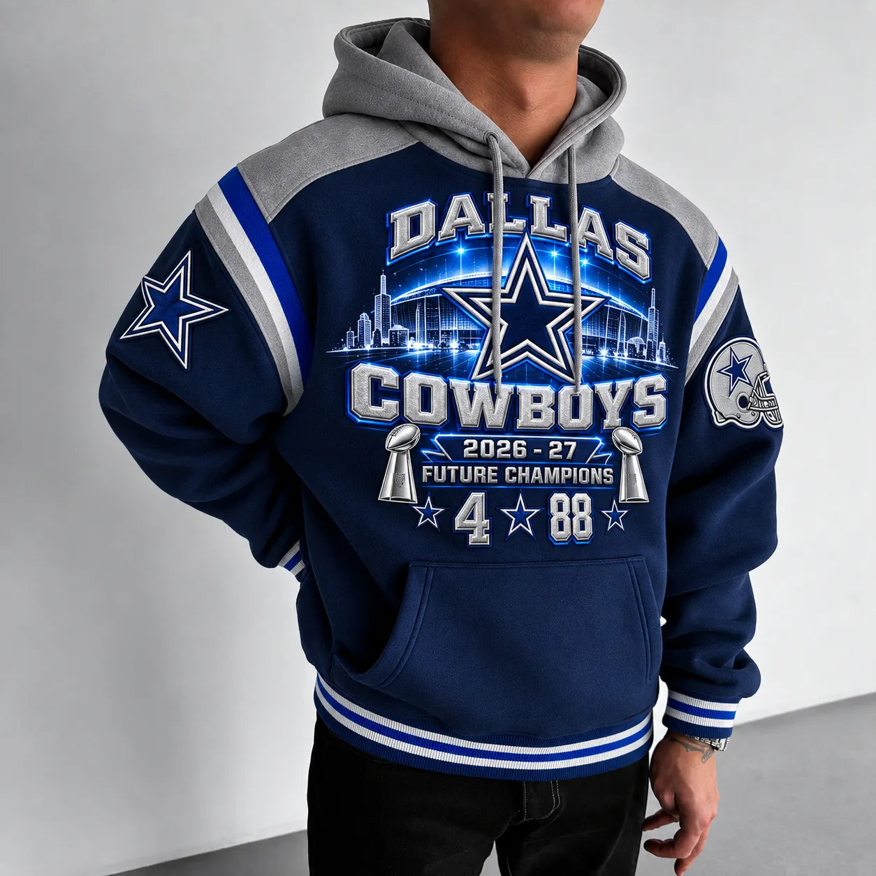 Rugby-print Hoodie