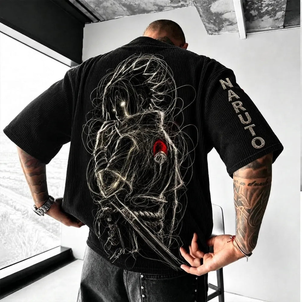 Unisex Anime-Style Retro Oversized T-Shirt
