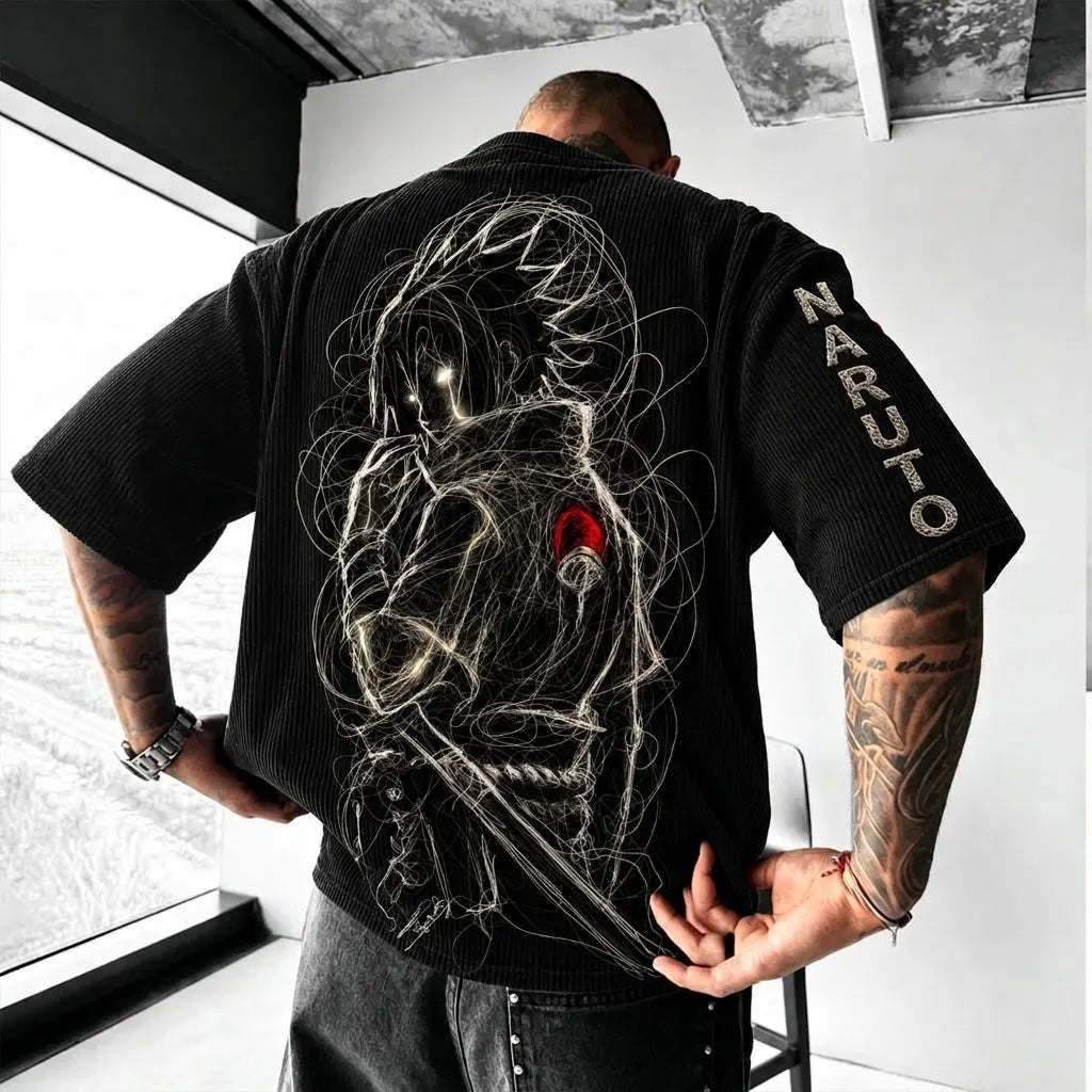 Unisex Anime-Style Retro Oversized T-Shirt