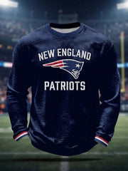 Men's New England Patriots Team Fan Long-Sleeve Sweatshirt