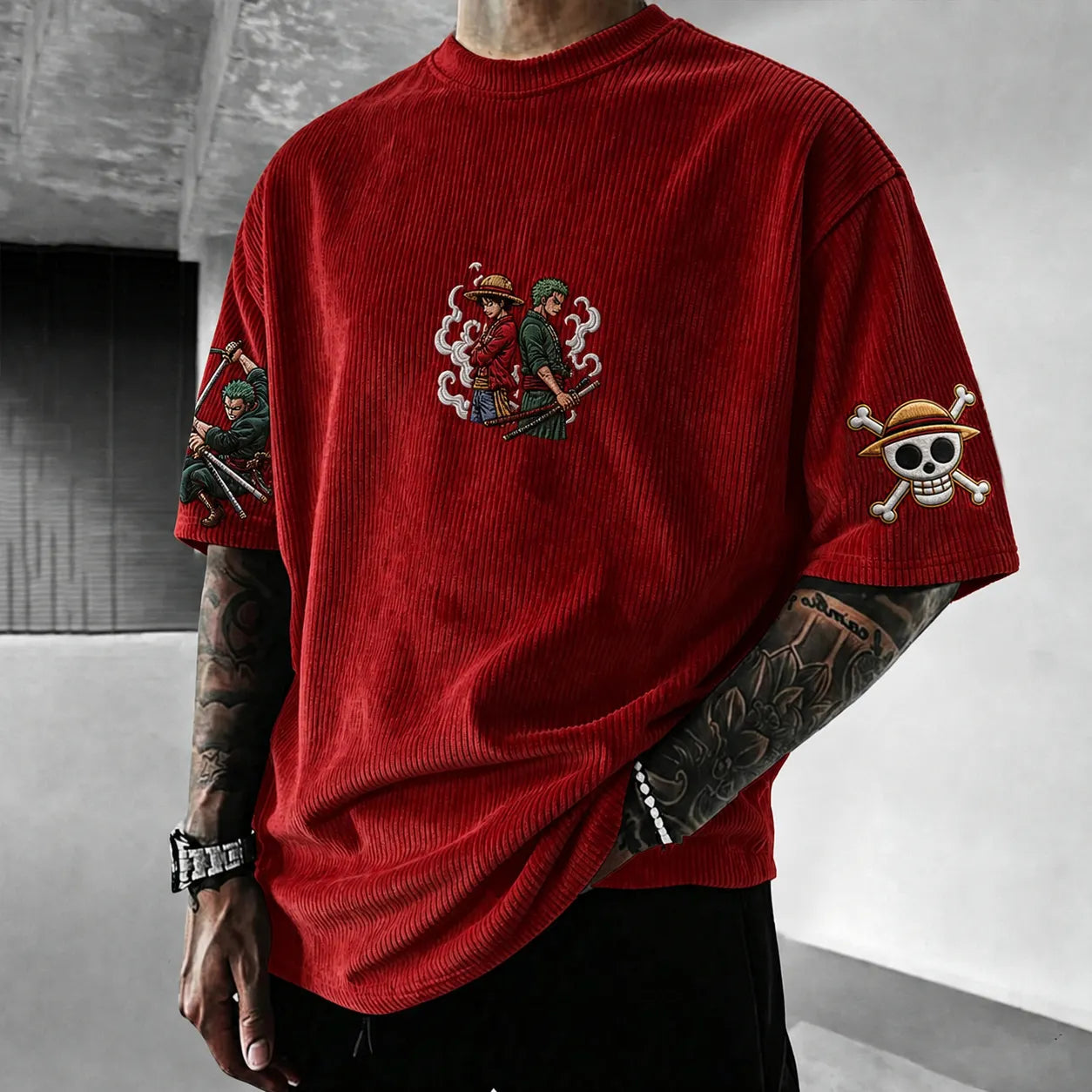 Unisex Anime-Style Retro Oversized T-Shirt