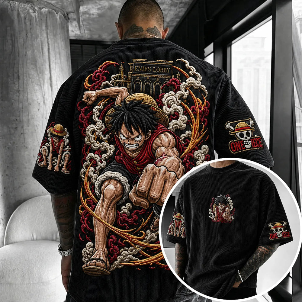Unisex Anime-Style Retro Oversized T-Shirt