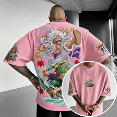 Unisex Anime-Style Retro Oversized T-Shirt