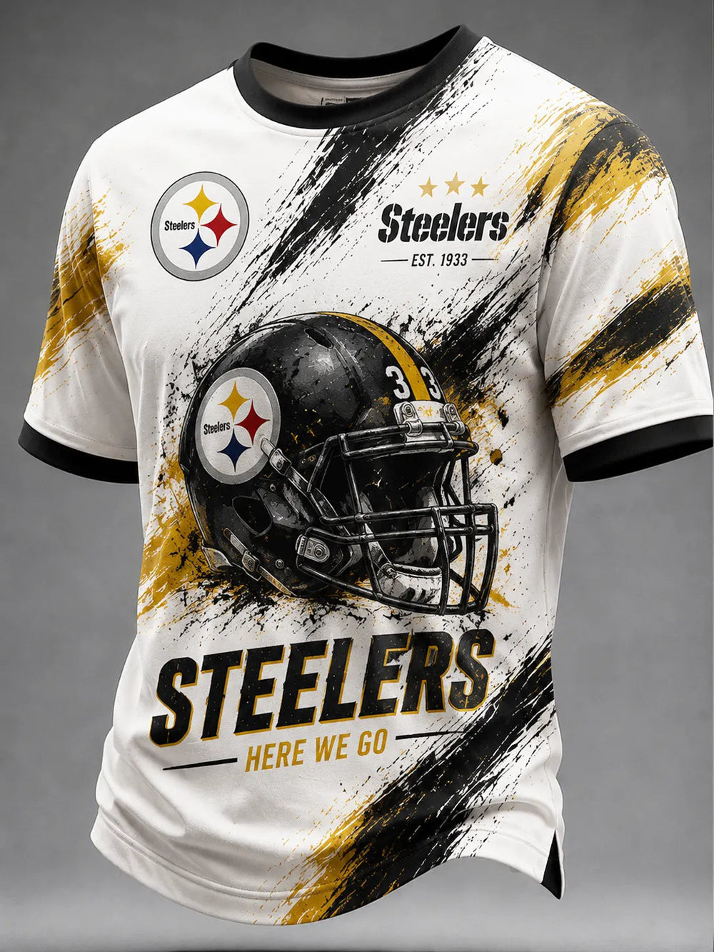 Men's Pittsburgh Steelers Distressed Crackle Tee