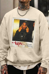 Rapper Tupac Graphic Sweatshirt For Men