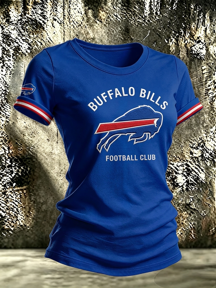 Women's Casual Football Print T-Shirt