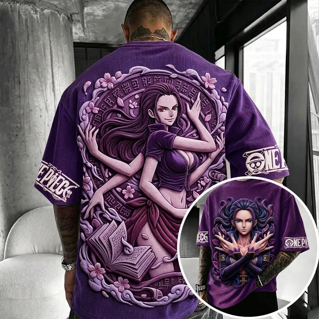 Unisex Anime-Style Retro Oversized T-Shirt