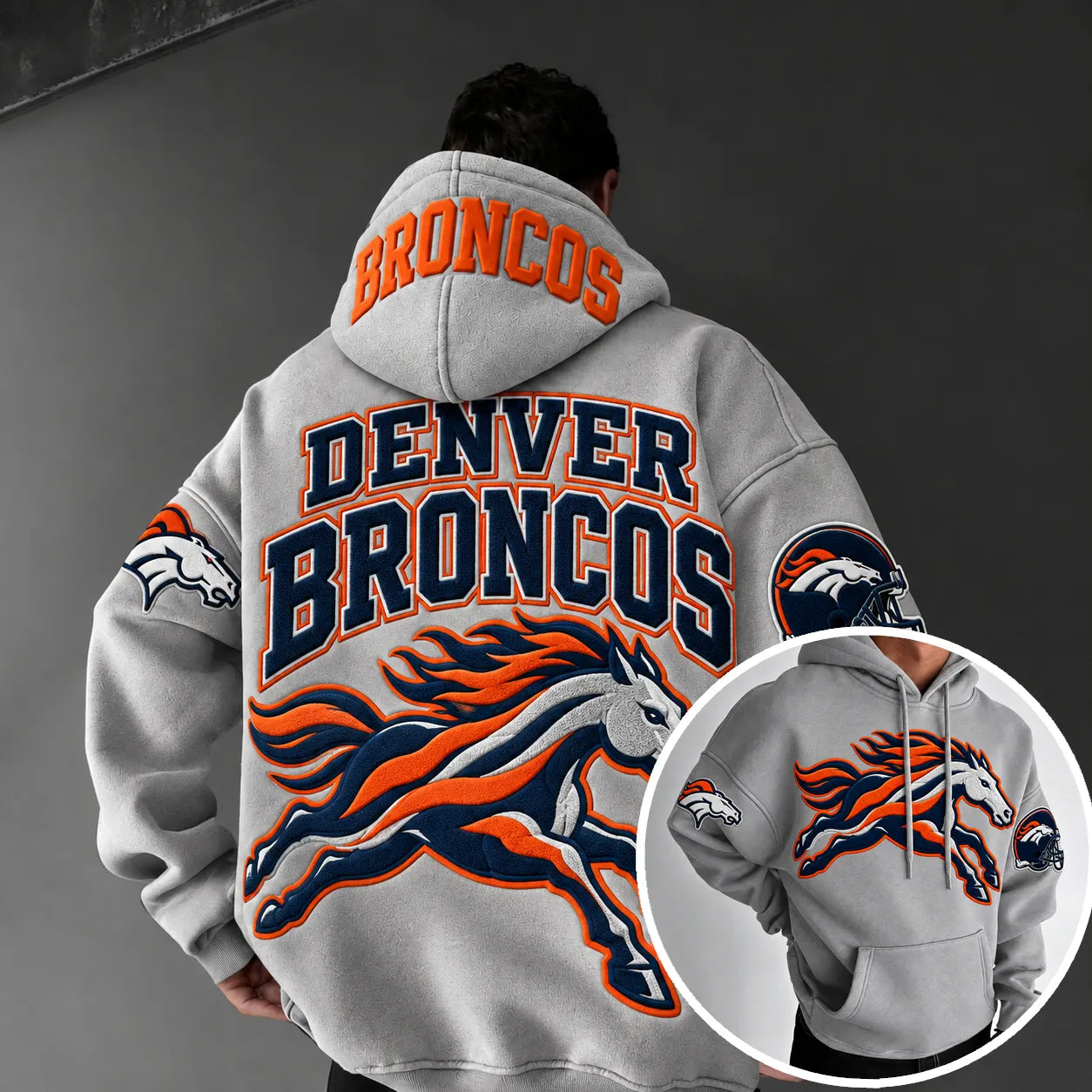 Rugby-print Hoodie