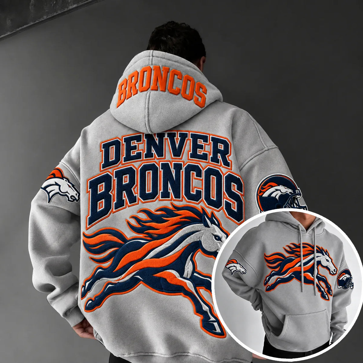 Rugby-print Hoodie