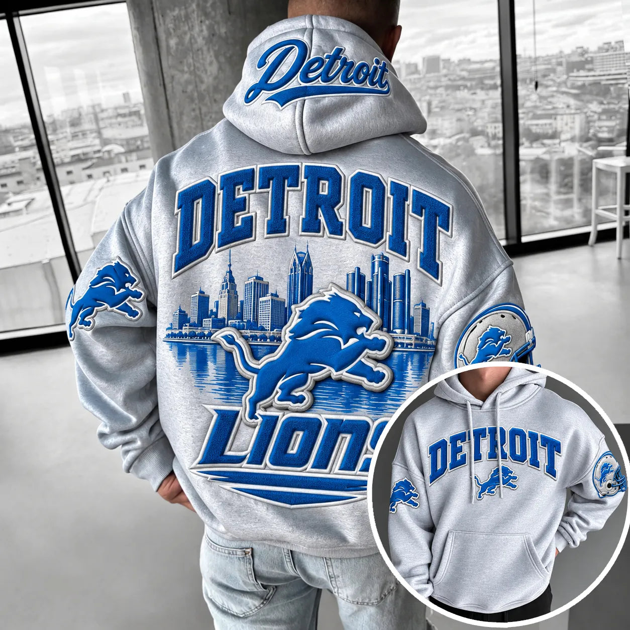 Rugby-print Hoodie
