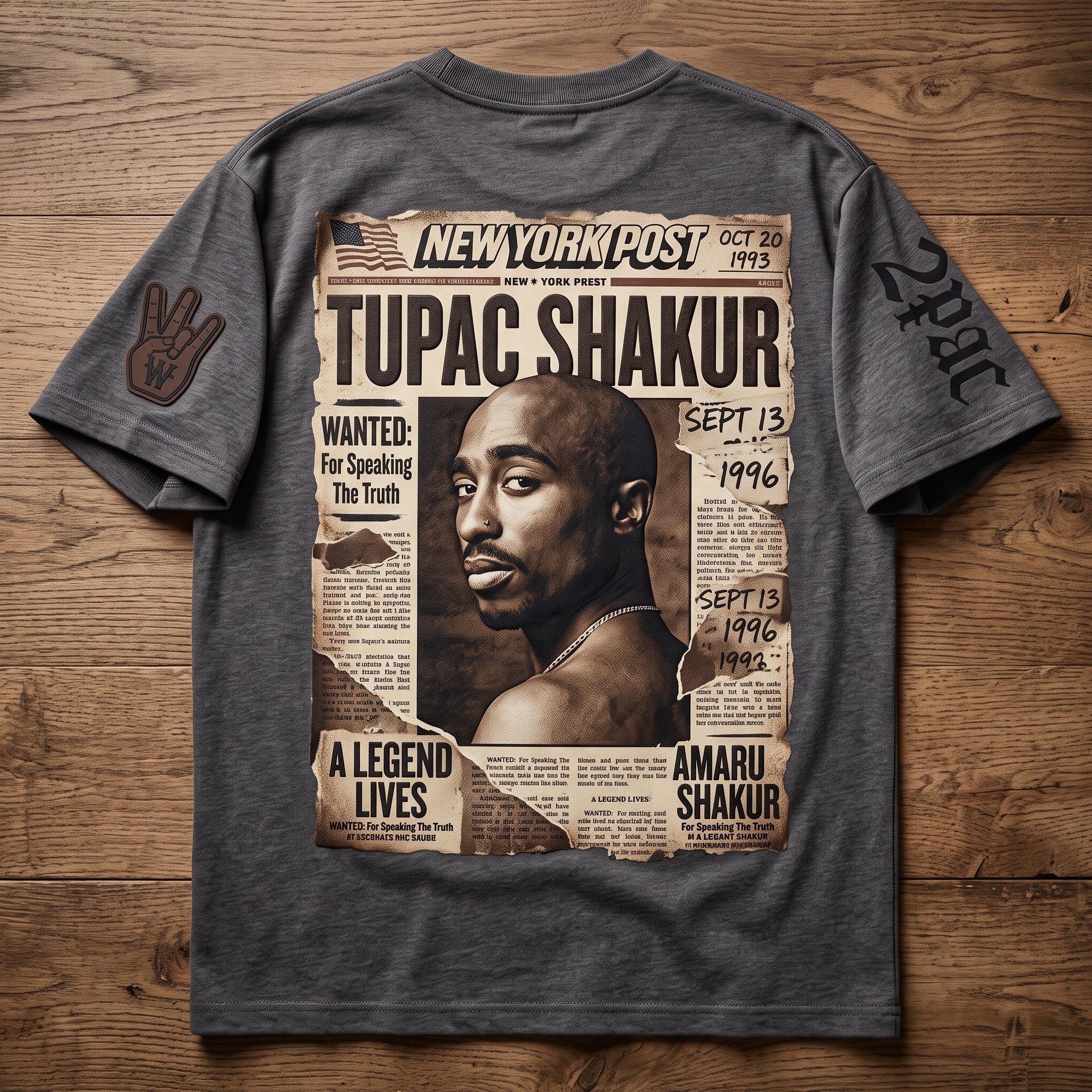 Unisex West Coast Legend Print Short-Sleeve T-Shirt