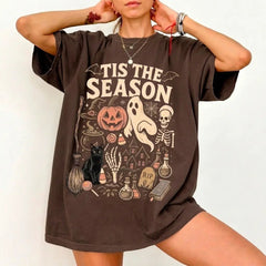 Ghost Pumpkin Black Cat Graphic Tee