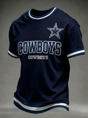 Men's Casual Football Print Short Sleeves T-Shirt