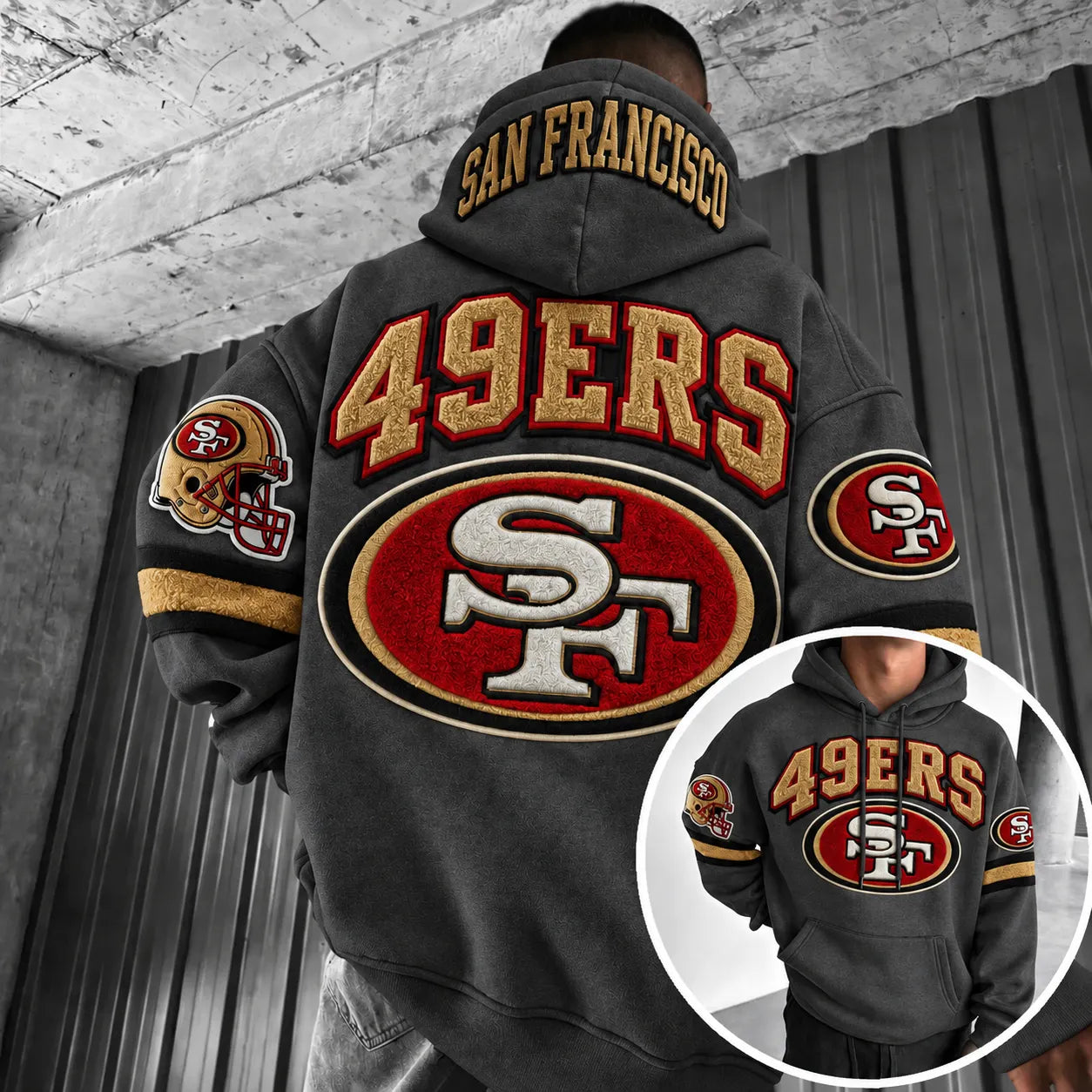 Rugby-print Hoodie